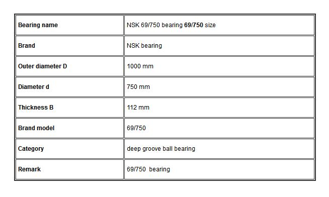 69/750 bearing NSK